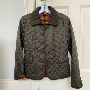 Boden Women’s Quilted Jacket Olive/Grey Size 4